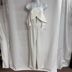 Premonition ladies white jumpsuit size small (NWT)